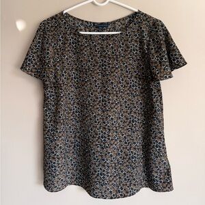 Brooks Brothers Floral Print Women's Blouse size 8